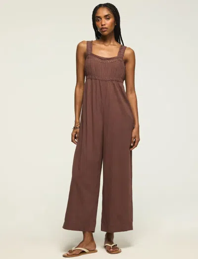 Lucky Brand Women's Lace Jumpsuit In Brown