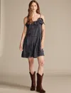 Lucky Brand Lace Trim Dress In Blue