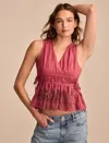 Lucky Brand Women's Lace Ruched Tank Top
