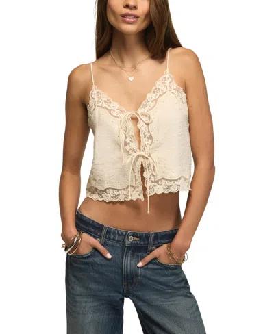 Lucky Brand Women's Lace V-neck Tank Top In Neutral