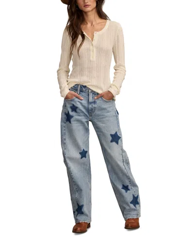 Lucky Brand Women's Legend High-rise Barrel-leg Jeans In Blue