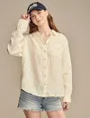 Lucky Brand Prep Linen Button-up Shirt In Green
