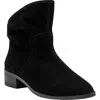 LUCKY BRAND WOMEN'S LOLLIN ANKLE BOOTS IN BLACK OILED SUEDE