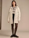 Lucky Brand Women's Long Puffer Coat In Beige