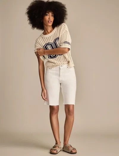 Lucky Brand Women's Loose Bermuda Short In White