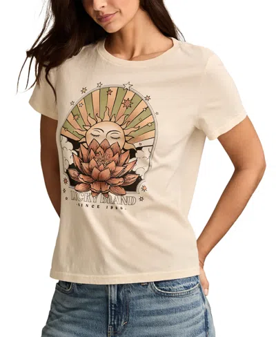 Lucky Brand Women's Lotus Sun Classic T-shirt In Neutral