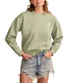 Lucky Brand Women's Lucky Crewneck Sweatshirt In Granite Green