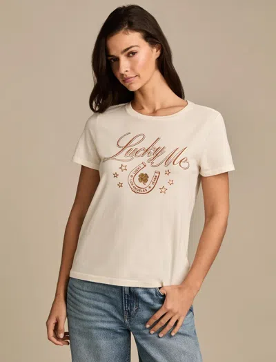 Lucky Brand Women's Lucky Me Classic Crew In Neutral