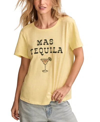 Lucky Brand Women's Mas Tequila Graphic Classic Cotton Crewneck T-shirt In Yellow