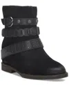 Lucky Brand Miav Bootie In Black Suede Summer Haze