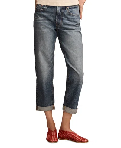 Lucky Brand Women's Mid Rise Boy Cuffed Jeans In Langham