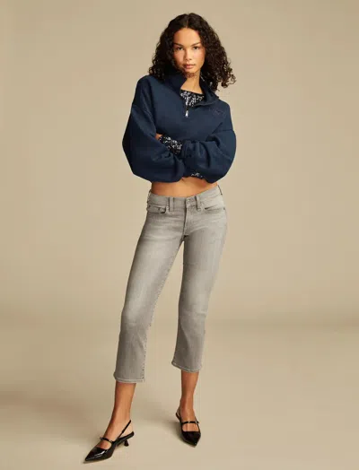 Lucky Brand Women's Mid Rise Sweet Crop In Blue