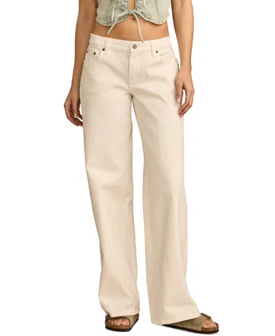 Lucky Brand Women's Mid-rise Wide Leg Jeans In White Lies Wash