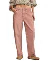 Lucky Brand Corduroy Barrel Leg Pants In Pink Please Wash