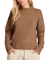 Lucky Brand Women's Mock Neck Waffle-knit Sweater In Shitake