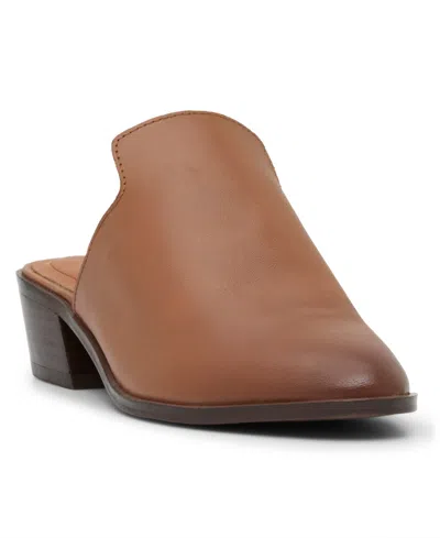 Lucky Brand Women's Myrila Low Heeled Mules In Sepia Leather