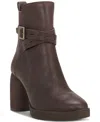 Lucky Brand Natesa Block Heel Bootie In Chocolate Leather