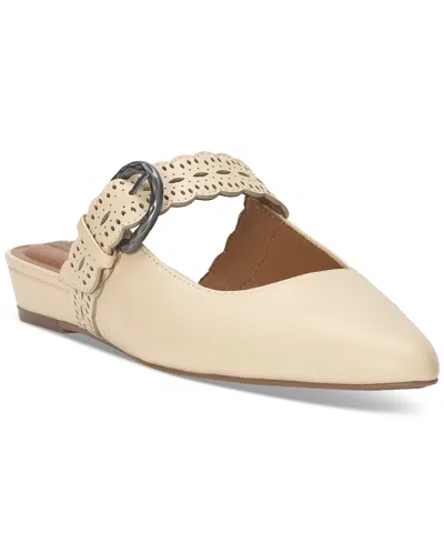 LUCKY BRAND WOMEN'S NICONA EYELET BUCKLE MULE FLATS