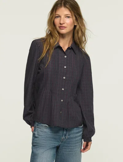 Lucky Brand Women's Novelty Pintuck Blouse In Blue