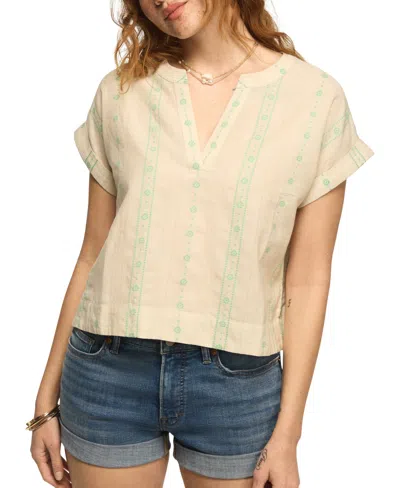 Lucky Brand Women's Novelty Popover Short-sleeve Shirt In Neutral