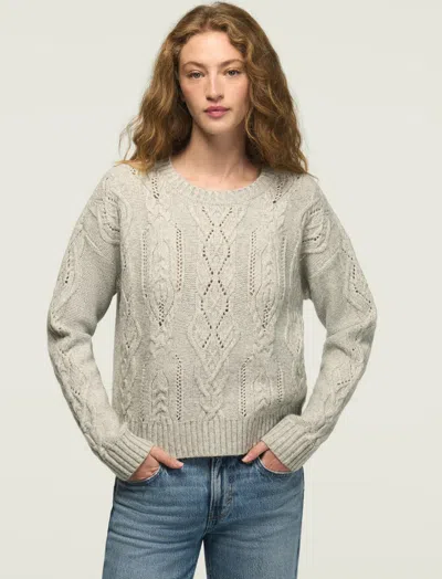 Lucky Brand Women's Open Stitch Cable Sweater In Green