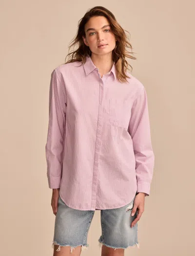 Lucky Brand Women's Oversized Button Back Top In Pink