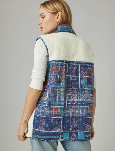Lucky Brand Women's Oversized Quilted Vest In Multi