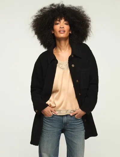 Lucky Brand Women's Oversized Shirt Jacket In Black