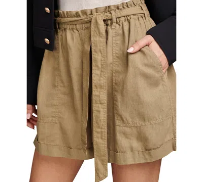 Lucky Brand Women's Paperbag-waist Cuffed Shorts In Dusty Olive