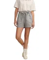 Lucky Brand Tie Waist Hemp Shorts In Indigo Stripe