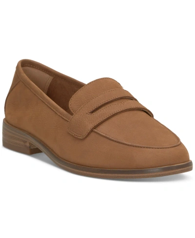 Lucky Brand Women's Parmin Flat Penny Loafers In Pinto Nubuck