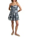 Lucky Brand Women's Patchwork Ruffled Tiered Mini Dress In Blue