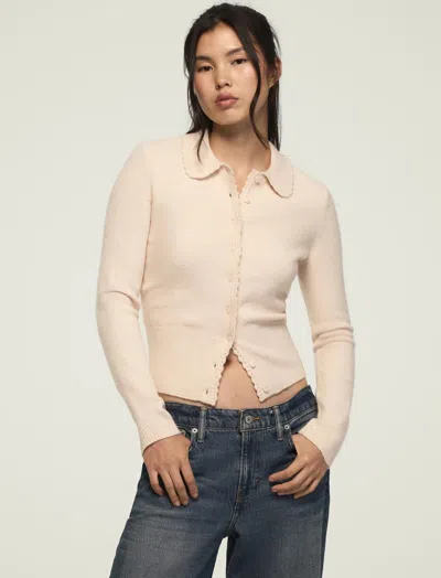 Lucky Brand Women's Peterpan Collar Cardigan In Brown