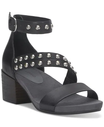Lucky Brand Women's Piah Studded Block-heel City Sandals In Black