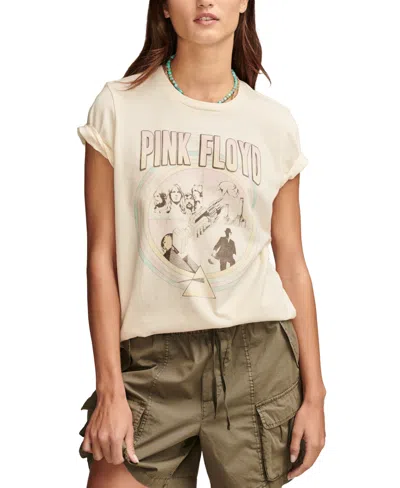 Lucky Brand Pink Floyd Cotton Graphic T-shirt In White