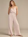 Lucky Brand Women's Pleated Satin Jumpsuit In Pink