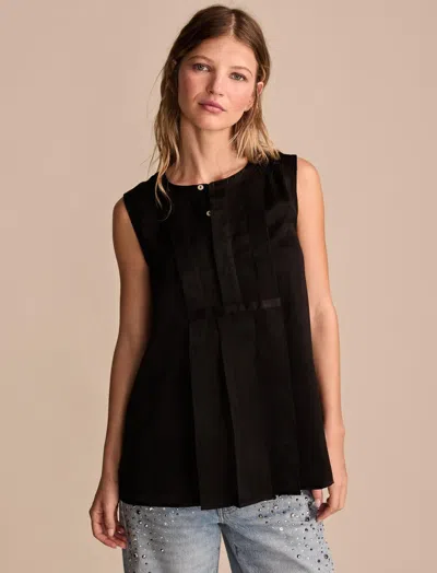 Lucky Brand Women's Pleated Tunic Tank In Black