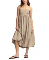 LUCKY BRAND WOMEN'S POPLIN BUBBLE HEM MAXI DRESS