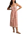 Lucky Brand Mixed Print Cotton Midi Sundress
