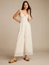 Lucky Brand Bandana Print Gauzy Wide Leg Jumpsuit In Neutral
