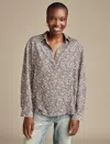 Lucky Brand Floral Pleat Back Button-up Shirt In Multi