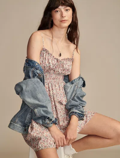 Lucky Brand Women's Printed Smocked Sweetheart Mini In Multi