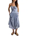 Lucky Brand Women's Printed Smocked-waist Sleeveless Midi Dress