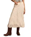 Lucky Brand Women's Pull-on Lace Midi Skirt In Cream
