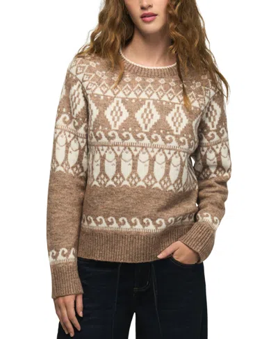 Lucky Brand Women's Raglan Crewneck Fair Isle Long-sleeve Sweater In Multi