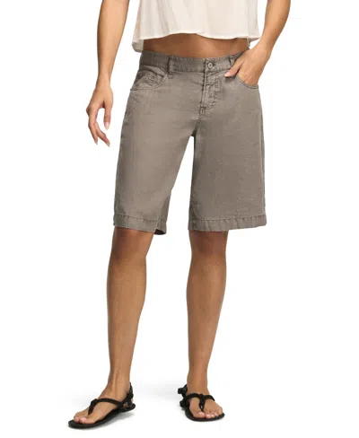 Lucky Brand Women's Relaxed Fit Baggy Linen Denim Shorts In Black