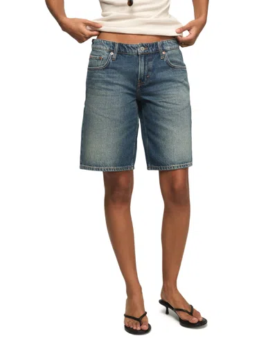 Lucky Brand Women's Relaxed Fit Low-rise Bermuda Shorts In Blue