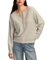 Lucky Brand Henley Sweater In Gray