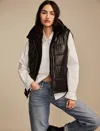 LUCKY BRAND WOMEN'S REVERSIBLE FAUX SHEARLING VEST