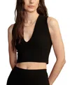 LUCKY BRAND WOMEN'S RIB-KNIT V-NECK CROPPED TANK